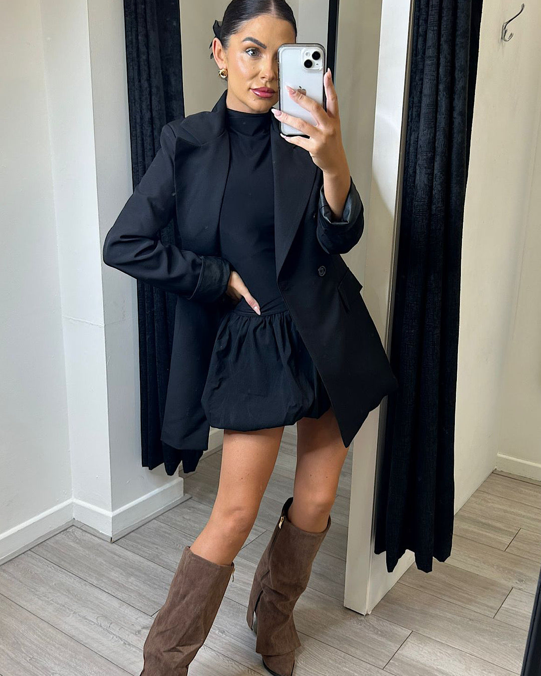 Black Double Breasted Blazer