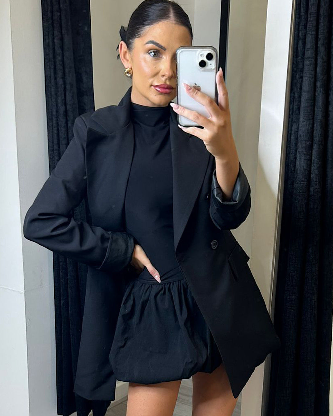 Black Double Breasted Blazer