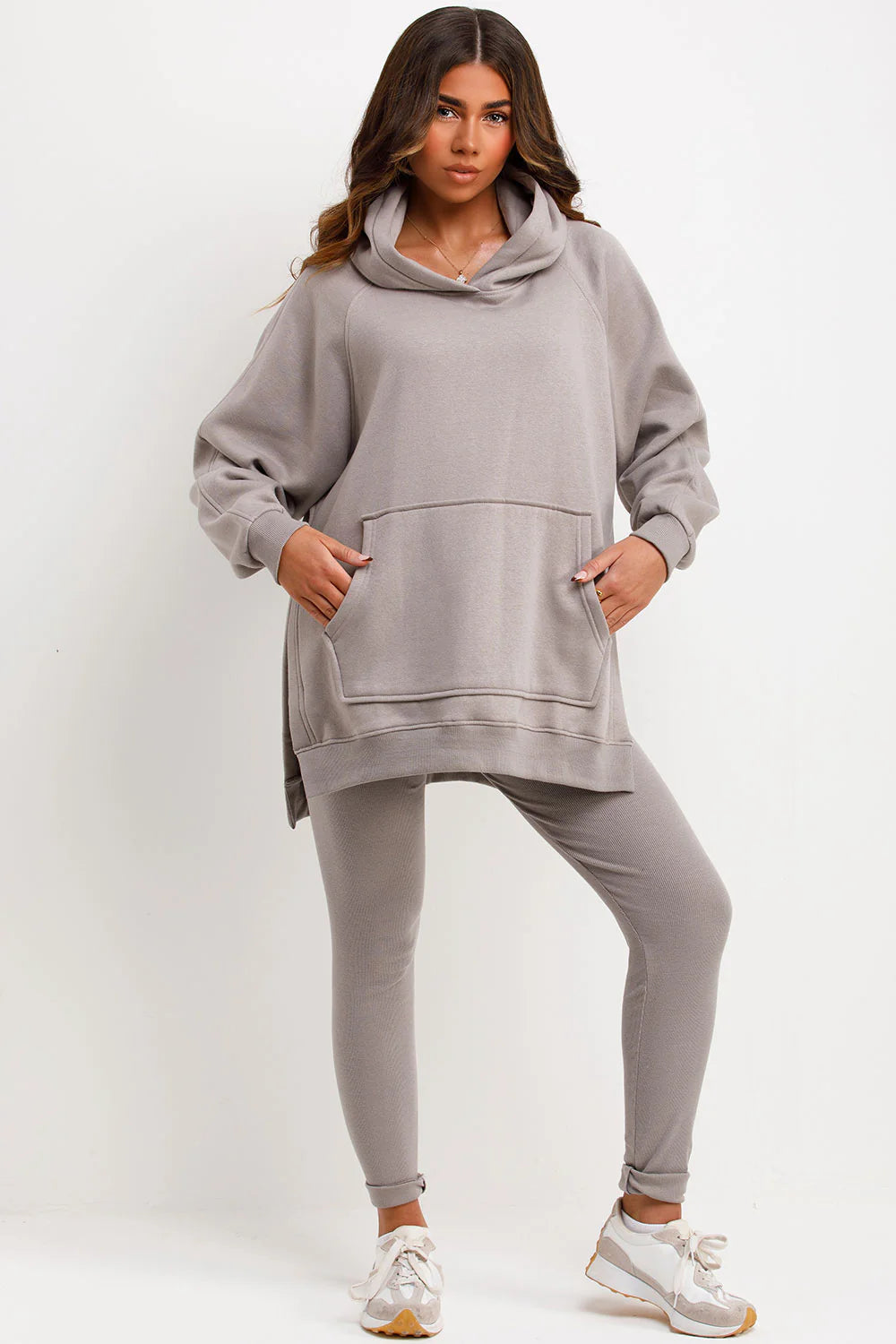 Dove Grey Oversized Hoody and Leggings Suit