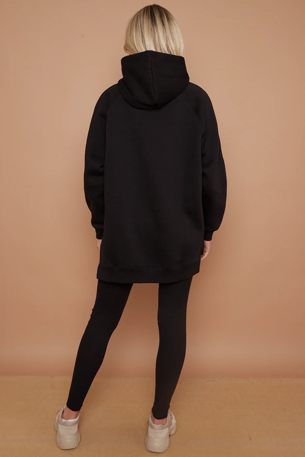 Oversized Black Hoody and Leggings Suit