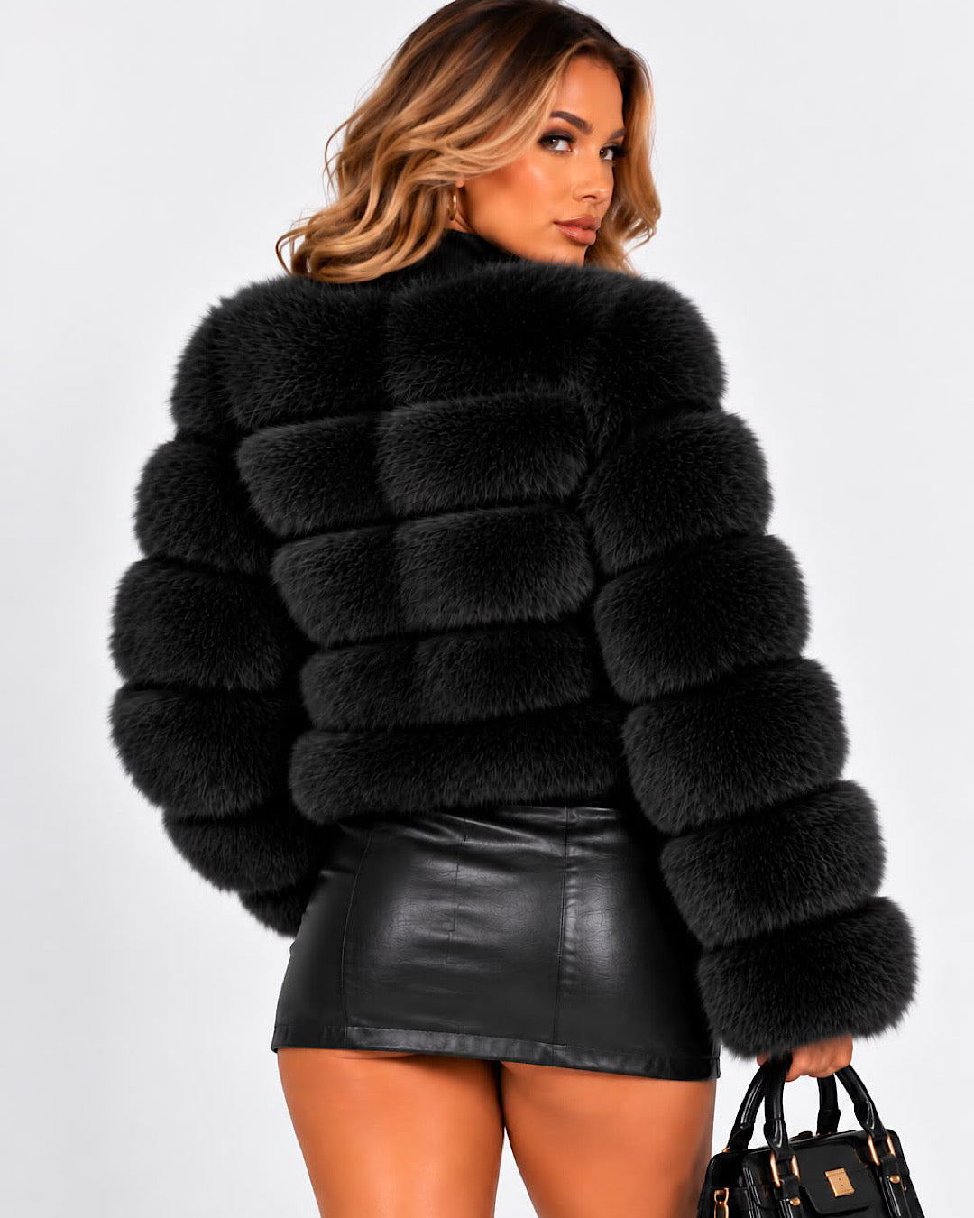 Black Premium Faux Fur Jacket